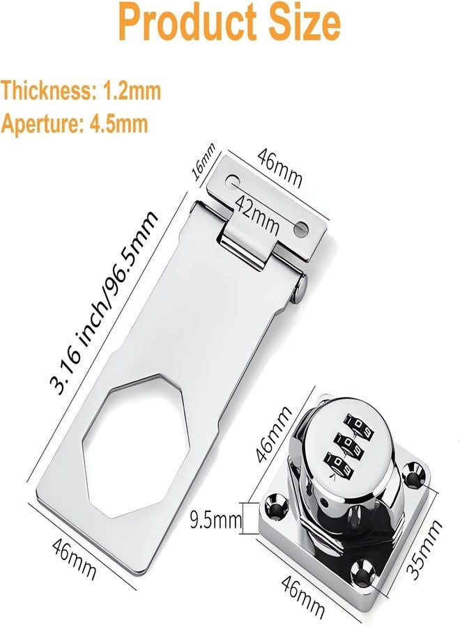FBLXE Steel Keyless Door Lock 3 Digit Cabinet Lock Stainless Steel keyless Entry Door Lock deadbolt Keypad Mechanical Digital Combination Double Security Higher Security Code Door Knob Mechanical - Image 2